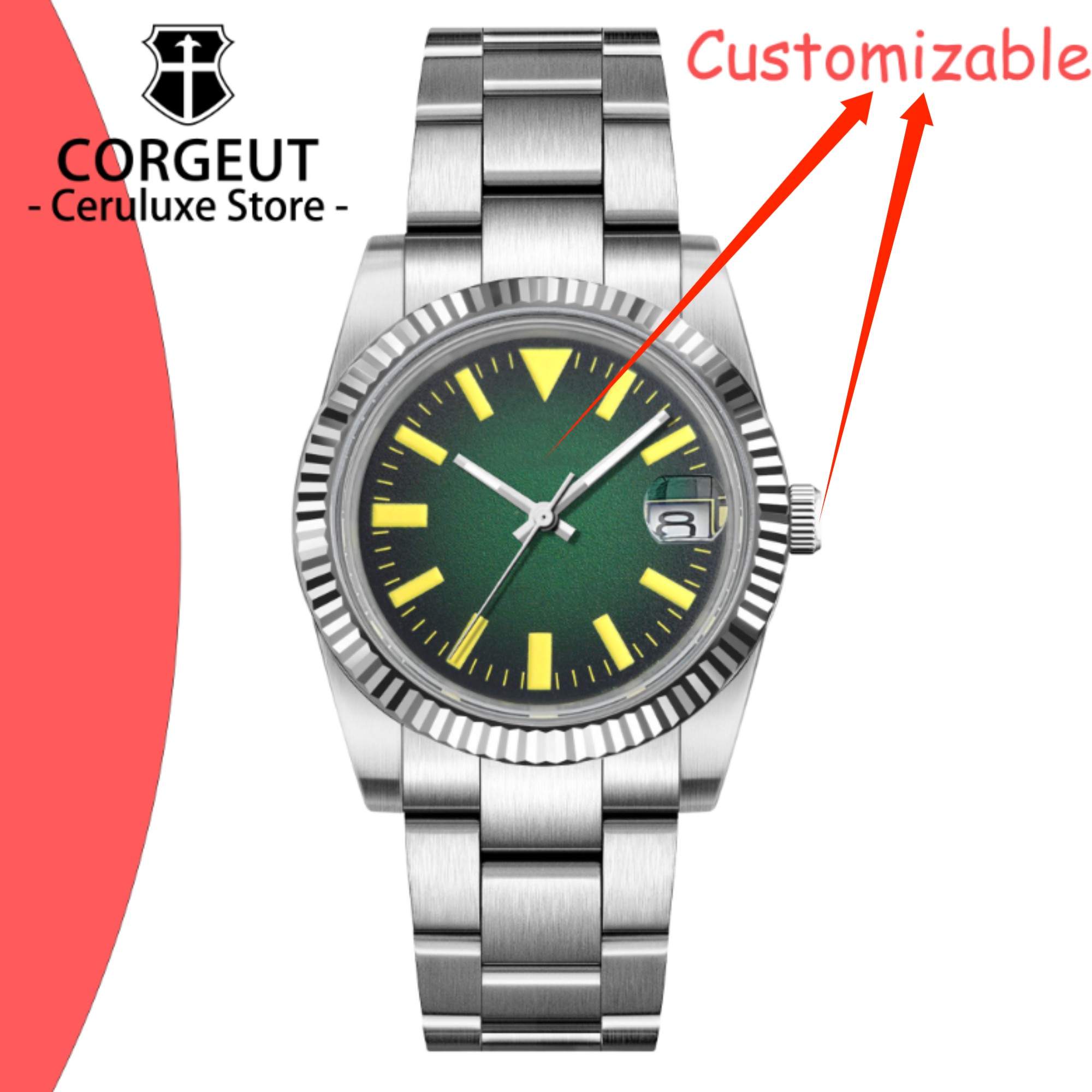Mens Mechanical Watch - Custom Logo 36/39mm New NH35 Automatic