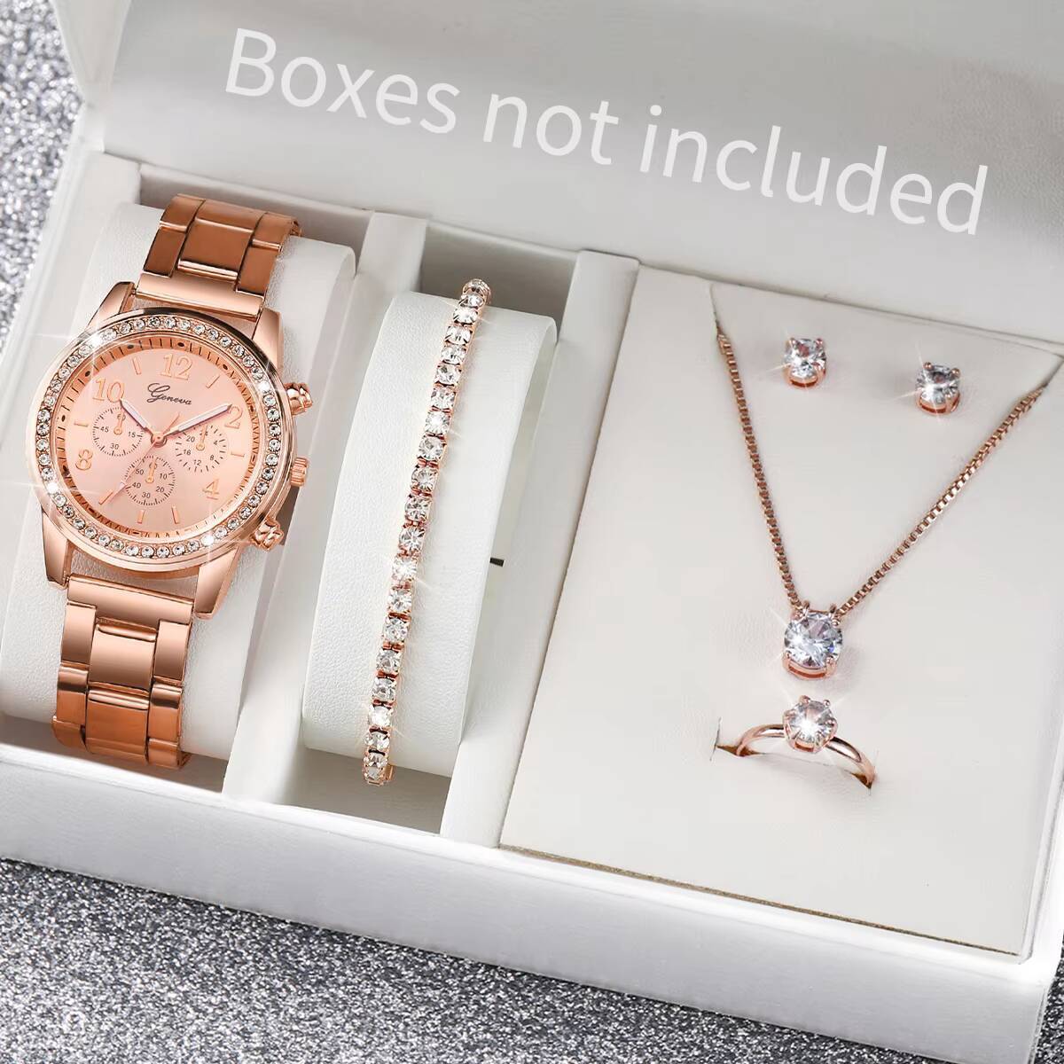 6PCS/Set Fashion Rhinestone Wo - Jewelry Box Organizer Watches review and price