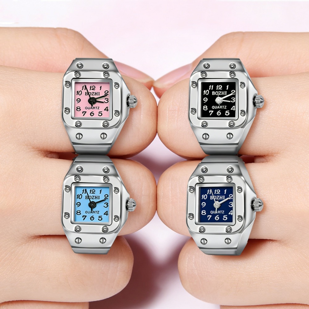 Creative Square Dial Ring Watc - Jewelry Watches For Men review and price