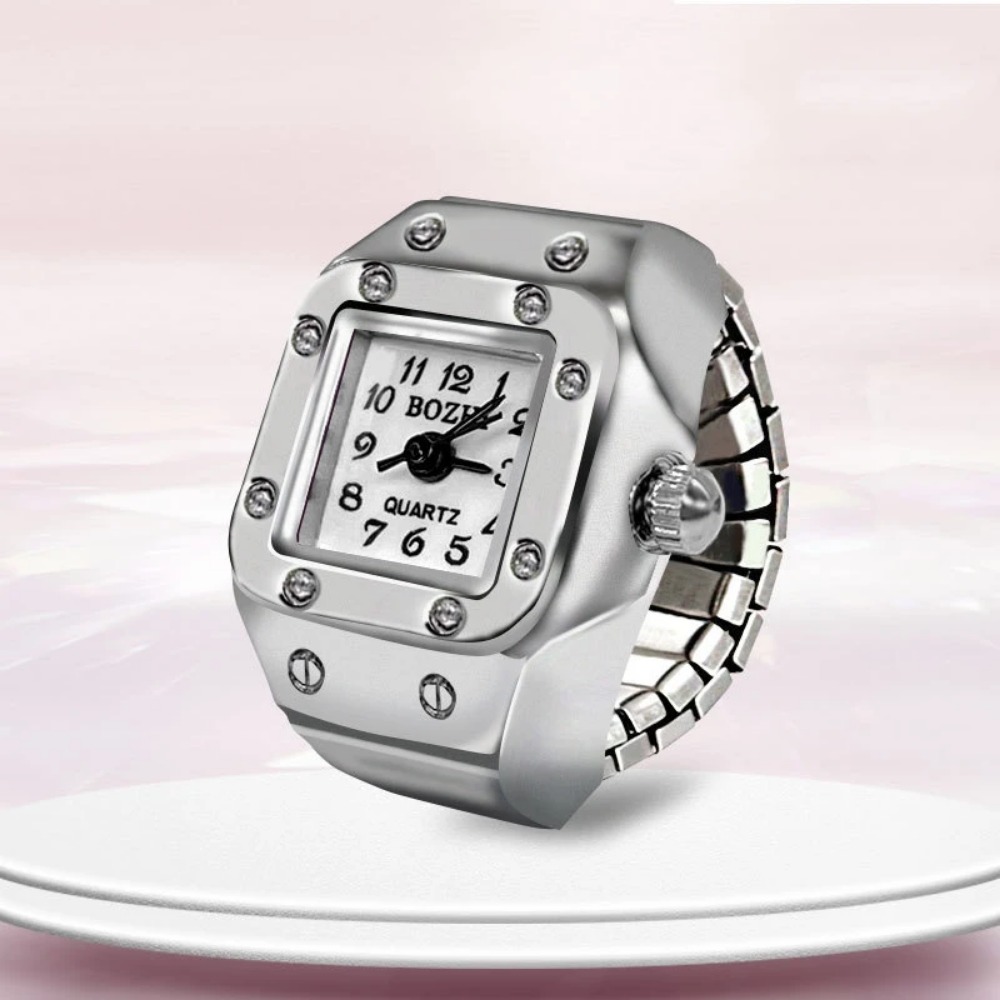 Creative Square Dial Ring Watc - Jewelry Watches For Men review and price