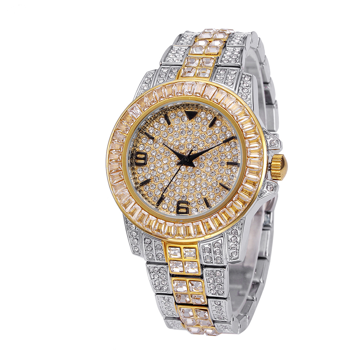 Luxury Full Stone Quartz Watch - Jewelry Watches For Men review and price