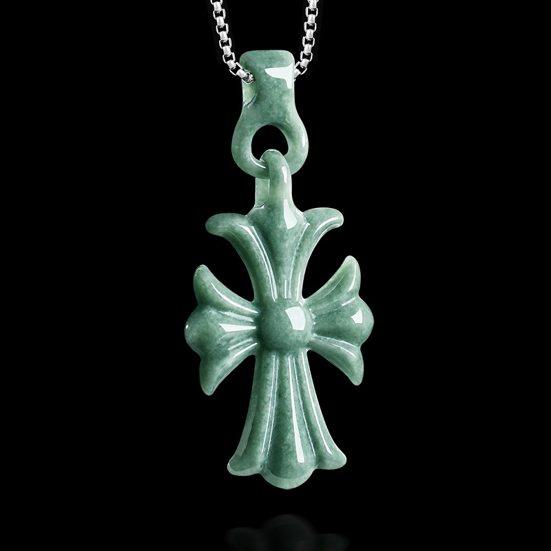 Natural Burmese Jadeite Cross  - Jewelry & Watches Store review and price