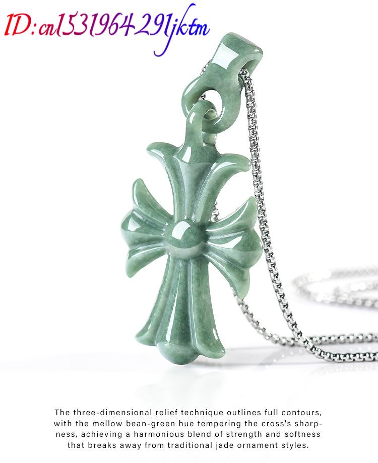 Natural Burmese Jadeite Cross  - Jewelry & Watches Store review and price