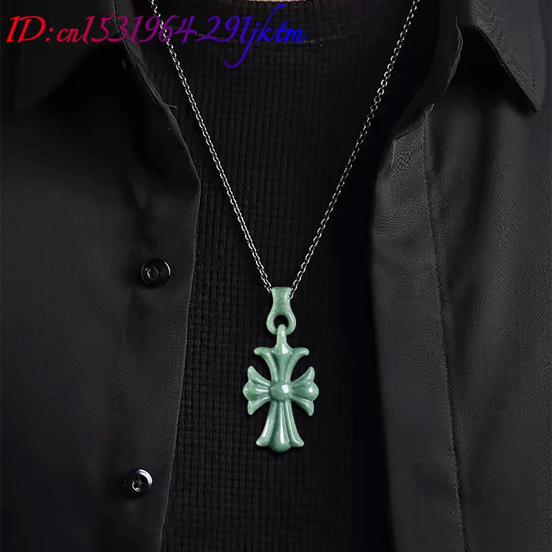 Natural Burmese Jadeite Cross  - Jewelry & Watches Store review and price