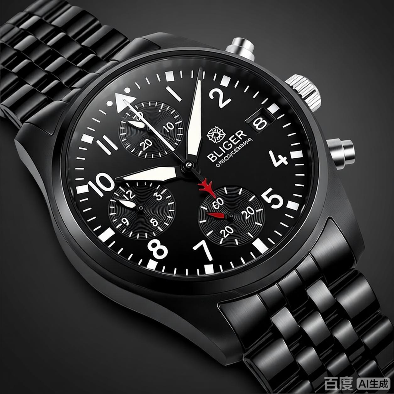 BLIGER Full Black Brushed 38mm - Mens Mechanical Watch review and price