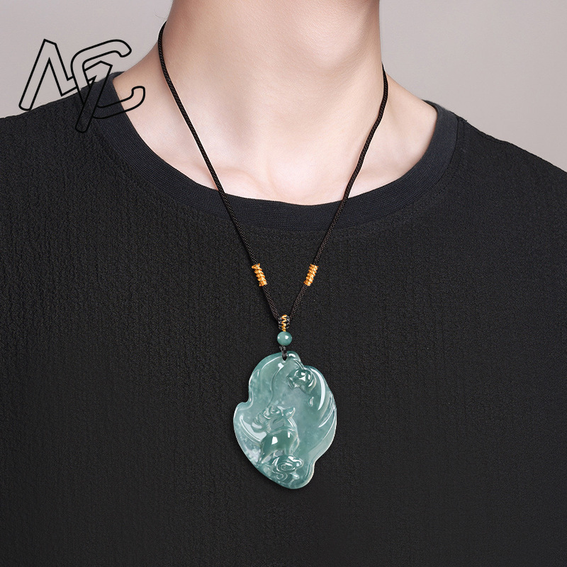 Real Natural Emerald Jade Blue - Jewelry & Watches Store review and price